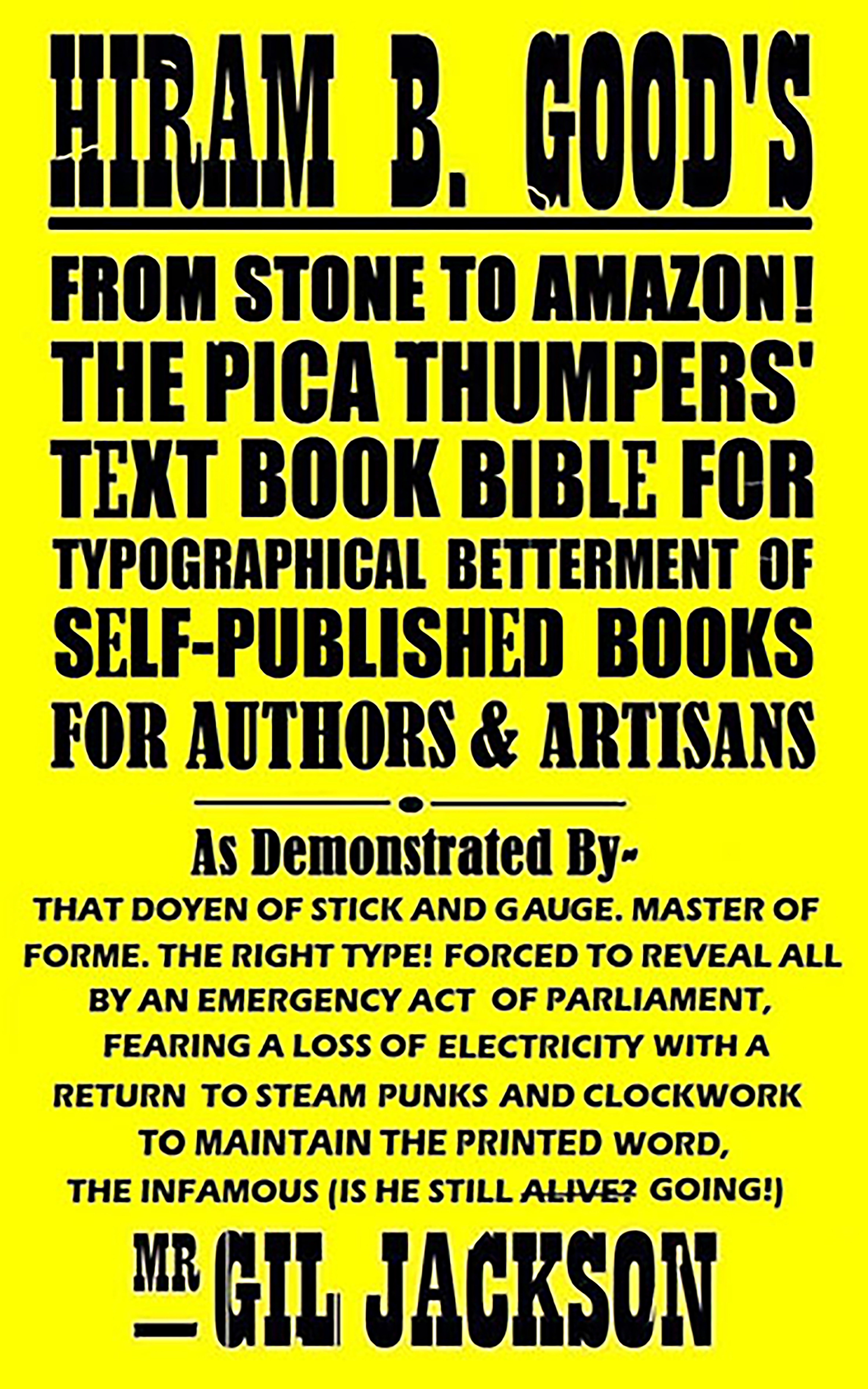 An example book cover of Good Typography by Gil Jackson Professional Book Formatter and Graphic Cover artiste